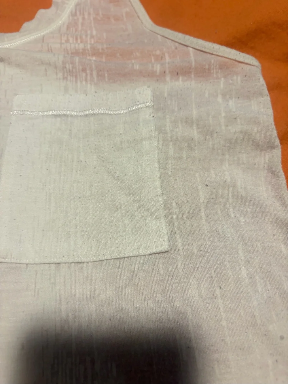 Lululemon White Slub Racerback Pocket Tank Top Size Medium